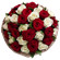 bouquet of red and white roses. Brest