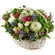 basket of chrysanthemums and roses. Brest