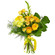 Yellow bouquet of roses and chrysanthemum. Brest