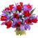 bouquet of tulips and irises. Brest